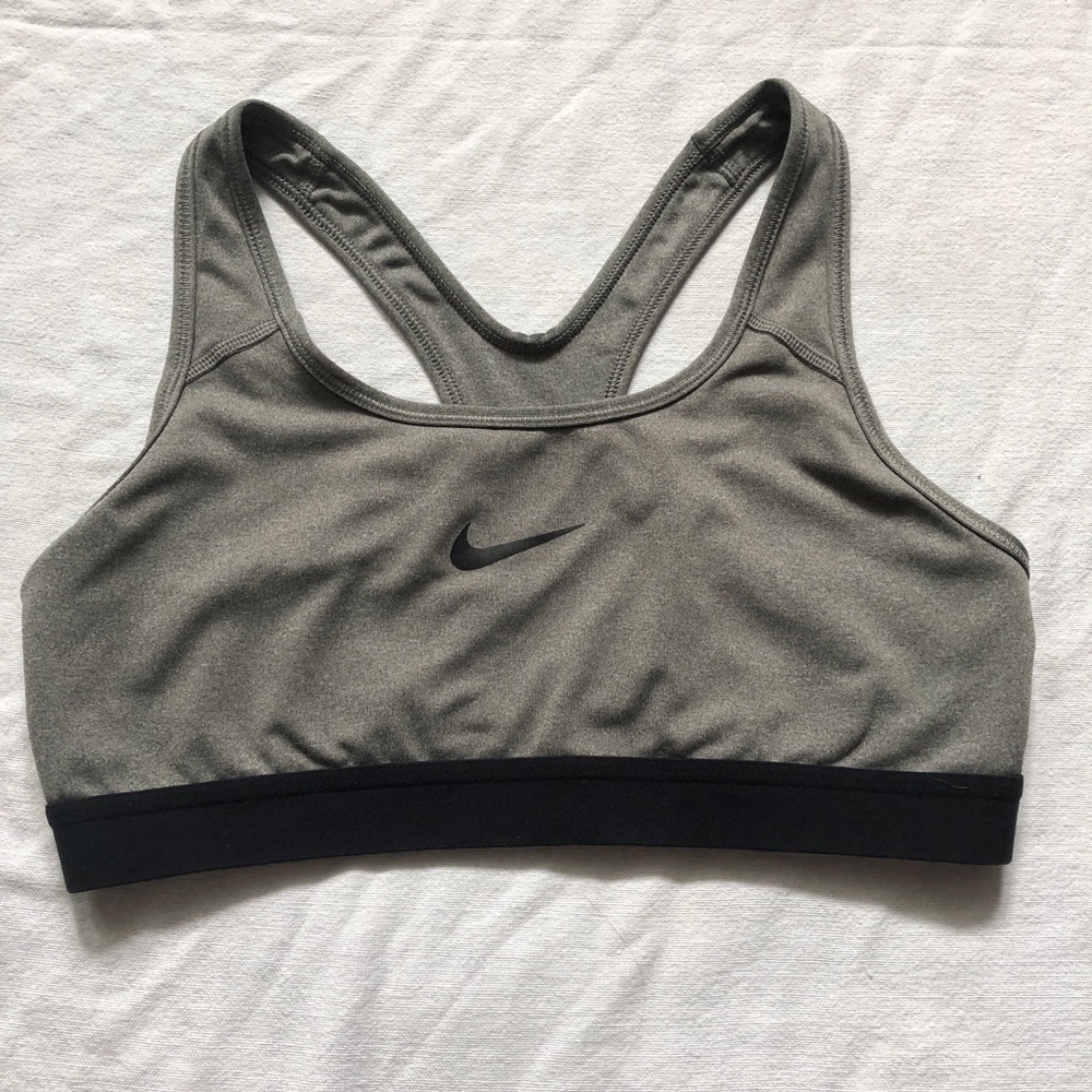 Nike Grey Sport Bra with Black Elastic Band